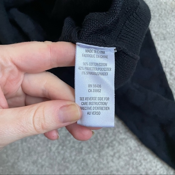 Theory Jaidyn P Exhibit Burnout Black Blue Animal Leopard Print Sweater EUC Sz S - Picture 8 of 9